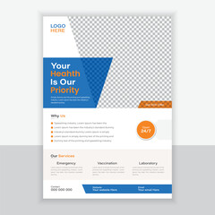 Medical Flyer Or Dl Flyer And Rack Card Design Template and Medical Brochure Design