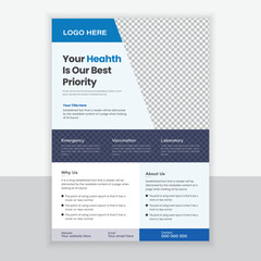 Medical Flyer Or Dl Flyer And Rack Card Design Template and Medical Brochure Design