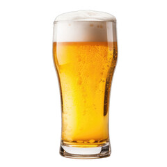 Glass of beer isolated on transparent or white background, png