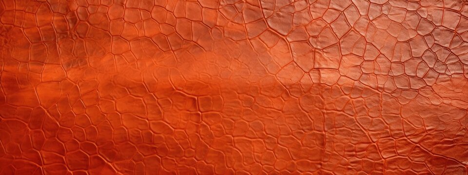 Red orange tones with texture of leather animal skin beautiful original wide format background image in  for design or creative work high resolution.