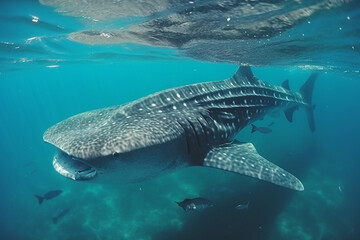 Obraz premium Whale shark, underwater view.