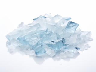 Obraz premium Crushed ice isolated on white background