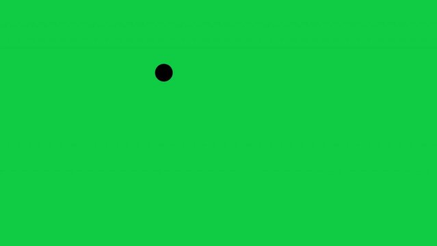 Infinity symbol circle animation on green background