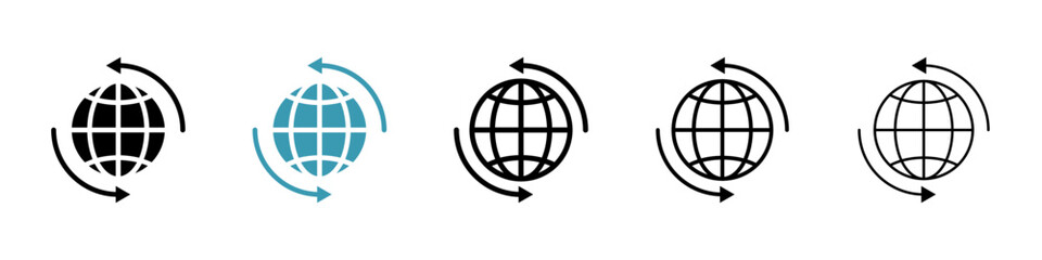 Import export illustration set. Global trade vector symbol for UI designs.