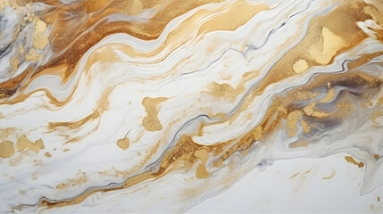 Marbleized effect. Natural Luxury. Liquid marble pattern with golden powder. Ancient oriental drawing technique marble Texture. Generative AI.