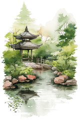 Tranquility Amidst Lush Serenity,Calligraphy art style