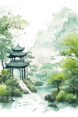 "Tranquil Zen Garden Serenity",Calligraphy art style