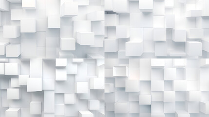 abstract background with cubes.Aesthetic minimal white grid pattern wallpaper.AI Generative 