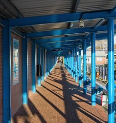 perspective view of a public bus station terminal