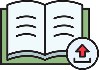 Book and Upload Icon
