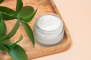 Face cream moisturizer in a jar, luxury skincare cosmetics and anti-aging product for healthy skin and beauty routine. Mockup