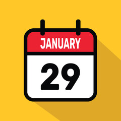 Calendar 29 March Vector illustration background design.