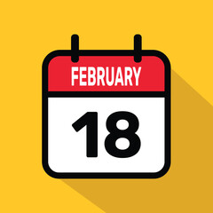 February Calendar Vector illustration background design.