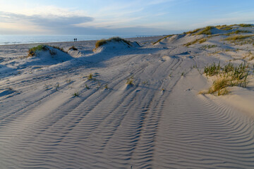 Sandy beach of Baltic sea, Liepaja, Latvia.