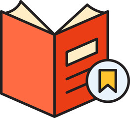 Book and Bookmark Icon
