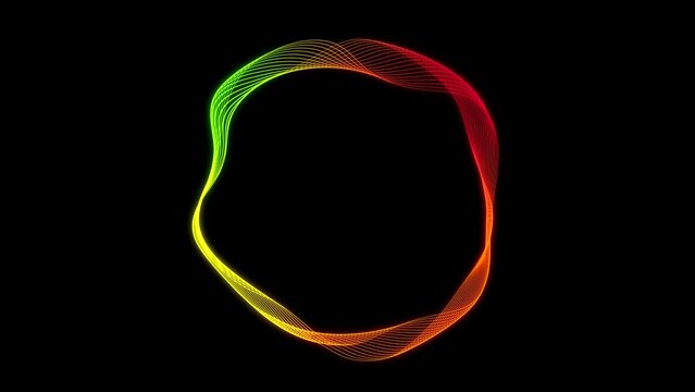 Circle rainbow background motion 4k video.