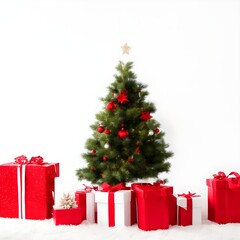Christmas tree surrounded by gifts