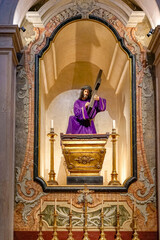 Religious figure, `Senhor dos Passos` at church of Nossa Senhora da Conceição Velha
