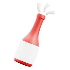 campagne white bottle with label