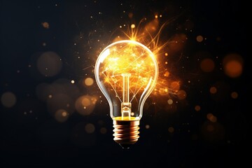 PPT cover featuring a creative and simple light bulb business theme.