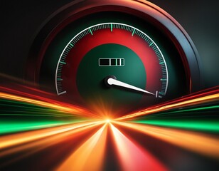 A close up of a speedometer - obrazy, fototapety, plakaty