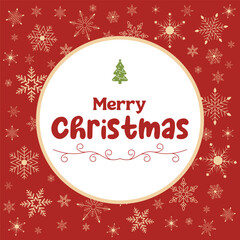 Fototapeta na wymiar Merry Christmas Social Media post banner