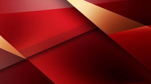 Modern abstract geometric red and gold design for celebration background
