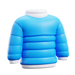 3d render icon of a winter jacket