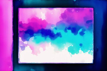 Abstract colorful background. Watercolor paint. abstract blue and purple watercolor background. Digital art, Generative AI