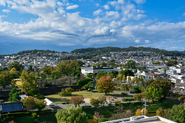 高台から見る松本市の風景