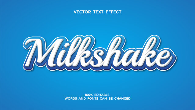 milkshake editable 3d text effect