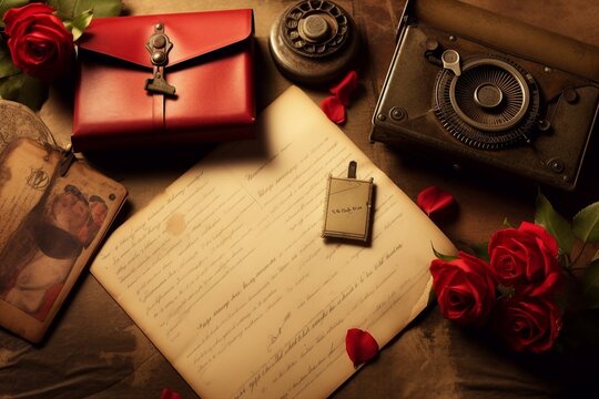 Valentine's Day love letter with a nostalgic touch.