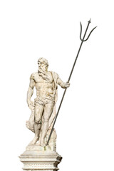 Poseidon statue at Venice Italy isolated on transparent background