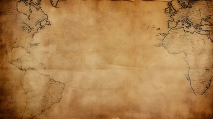Old brown paper background. Vintage paper. Photo. Map picture. Rustic. Generative AI.