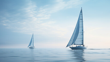 Fototapeta premium Sailing boats on the sea