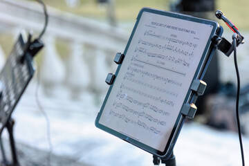 Digital Sheet Music on Tablet