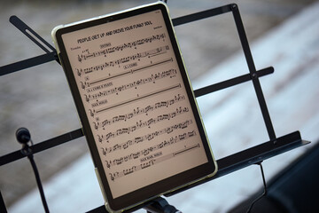 Digital Sheet Music on Tablet