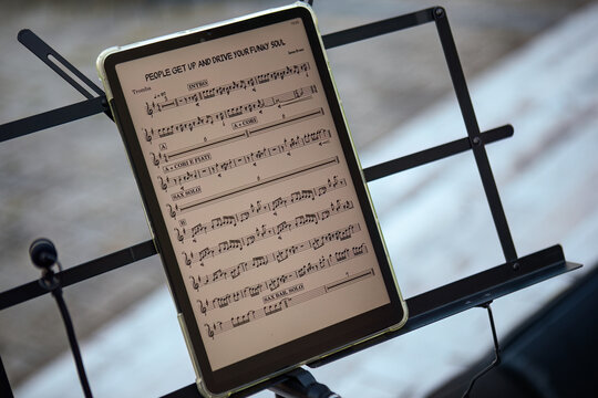 Digital Sheet Music on Tablet - Powered by Adobe