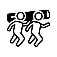 Solid black icon for Group effort