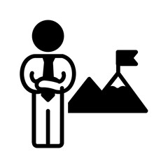 Solid black icon for Opportunity