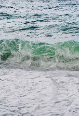 big waves hitting the Konyaalti coast on a stormy day