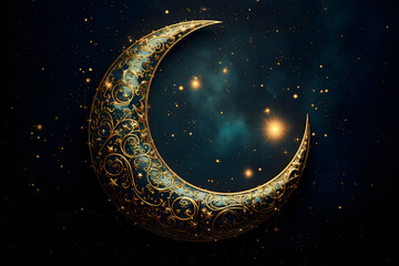 Fototapeta premium Ramadan Mubarak! Wishing you a month of peace, joy, and delicious iftar meals