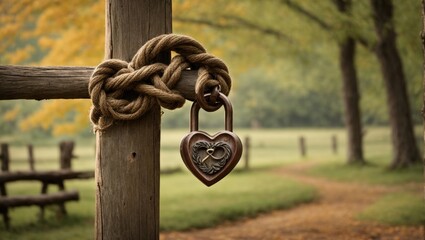 Heart on a tree. symbol of love