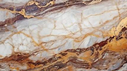 quartzite italian marble with golden veins, natural Irish pattern background, emperador texture, breccia marbel background. Generative AI.