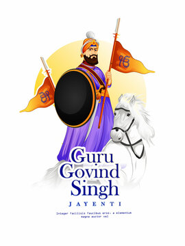 illustration of Guru Gobind Singh Jayanti