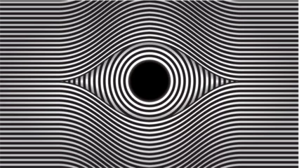 Foto op Aluminium Abstract hypnotic eye. Dimension 16:9. Vector illustration. © Eva Almqvist