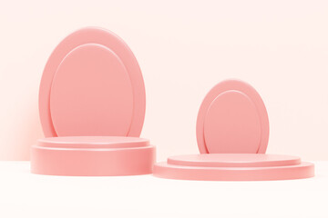 3d rendering podium background illustration element