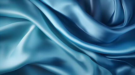 Obraz premium A light blue abstract satin fabric background, luxury fabric design