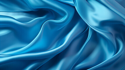 A blue abstract and luxury satin fabric designed background