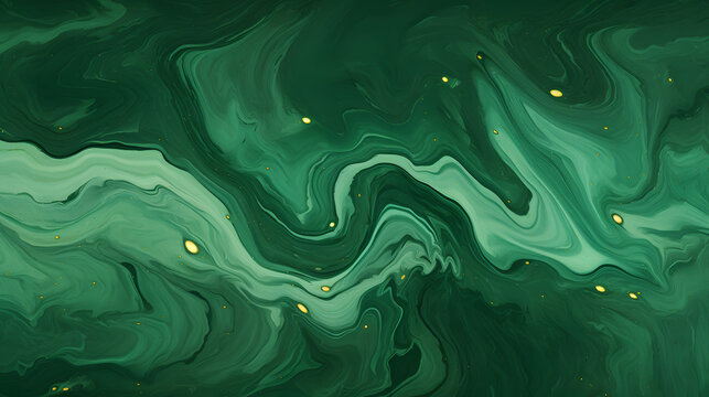 seamless modern abstract background with green swirls in modern marble texture. Generative AI.